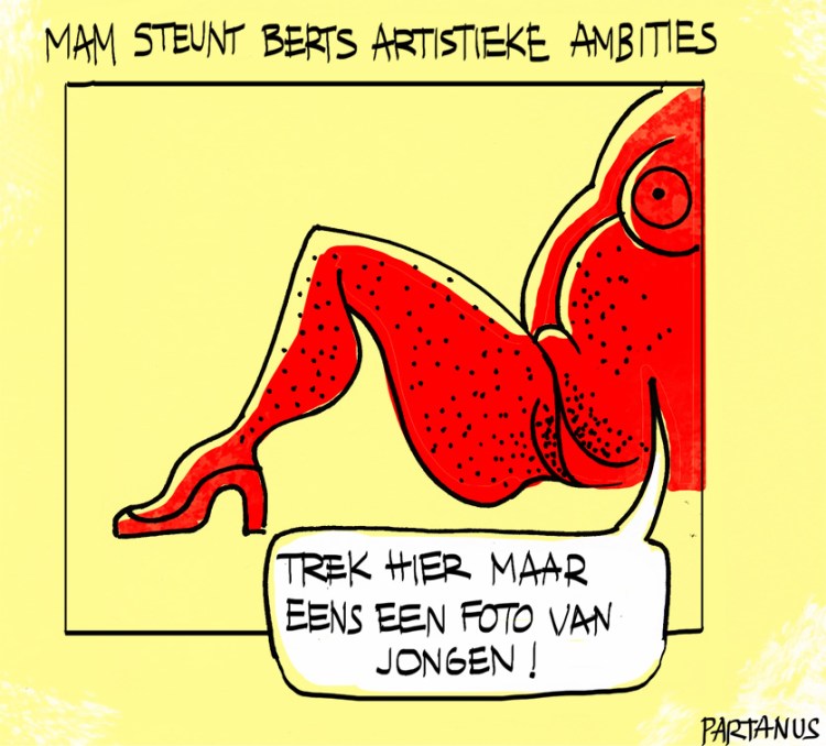 moeder helpt zoon met fotografie