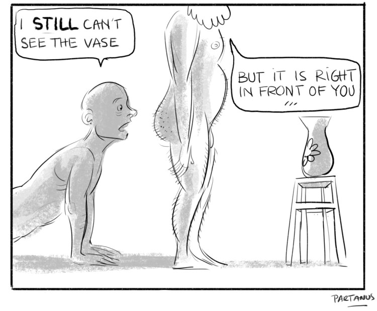 vase, looking for happiness, finding what you want, obstruction